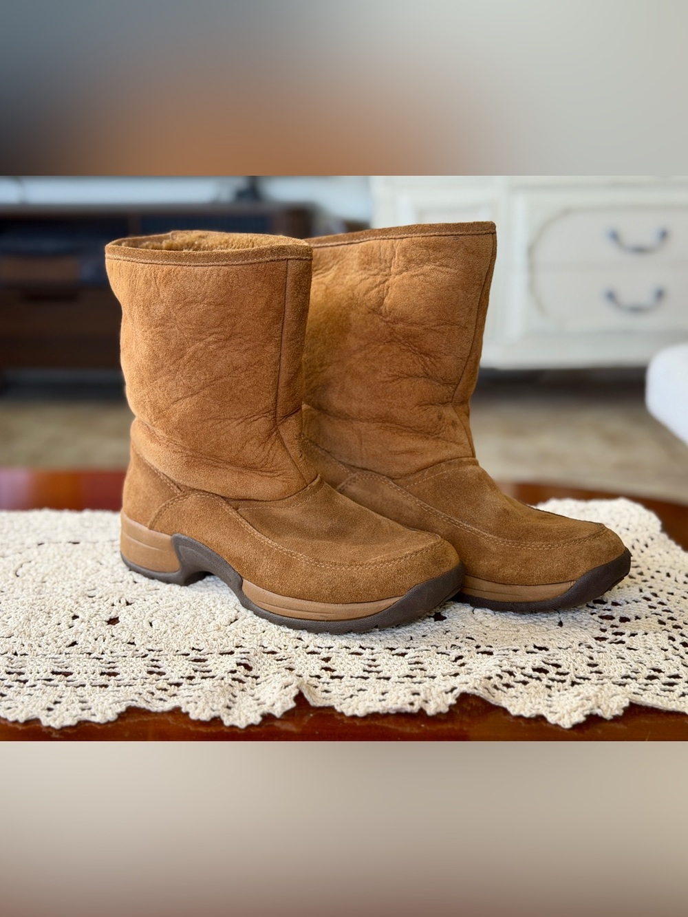 Sporto Tan Suede Mid-Calf Winter Boots